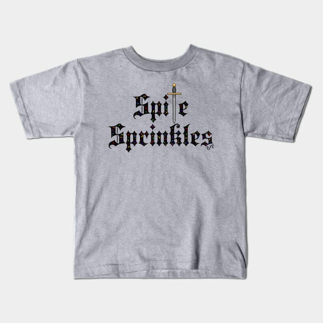 Spite Sprinkles - Black Kids T-Shirt by Hyena Arts